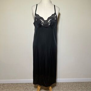 Elegant Black Lace Nightgown/ Slip